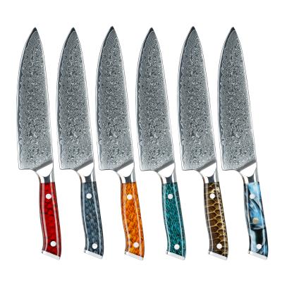 China New Viable Style Dallas Steel Chef Knife Style Handle Exotic Wood Handled Dallas Steel Chef Knife for sale