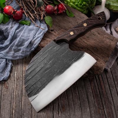 China Viable Professional Handmade Forged Stainless Steel Kitchen Knife Cleaver Chinese Knife Slicing Knife for sale