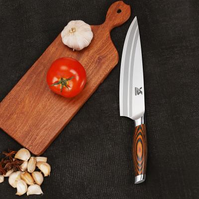 China New design viable chef knife german steel pakkawood stainless steel premium meat knife for sale