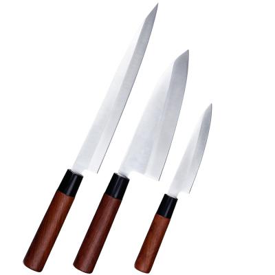 China 3PCS Sustainable Kitchen Knife Sashimi Sushi Deba Knife, Pro Stainless Steel Slicing Knife for sale