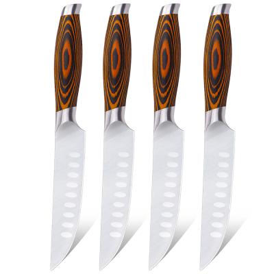 China 4 Steak Knives Stainless Steel Kitchen Knife Set Promotion Viable High Quality Set for sale