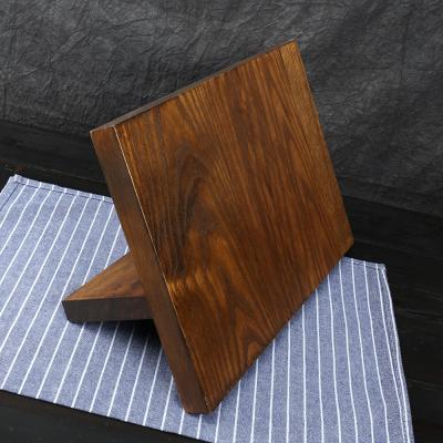 China Viable magnetic mandshurica fraxinus nature wooden kitchen knife stand and holder for sale