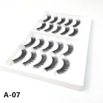 China Super Low Price 10 Pairs 3D 5D Mink Eyelashes False Logo False Mink Eyelashes Customer High Quality Low Price for sale