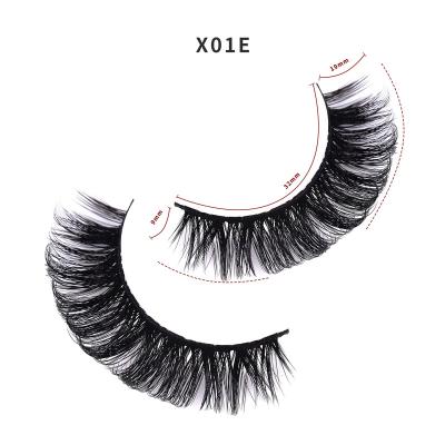 China Russian Mink Lashes Eyelashes Eyelash Extensions Custom Double Density Deep Curl Faux Mink Eyelashes D Loop Volume Strip Eyelashes for sale