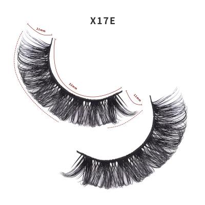 China Russian Mink Lashes Eyelash D Loop Volume Strip Eyelashes Dual Density Deep Curl Faux Mink Eyelash Customer Packing Faux Extensions for sale