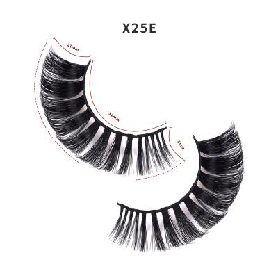 China Custom Mink Lash Strip Eyelashes 18mm D Mink Eyelash Dual Density Deep Fluffy Faux Mink Eyelash Russian Mink Strip Eyelash for sale