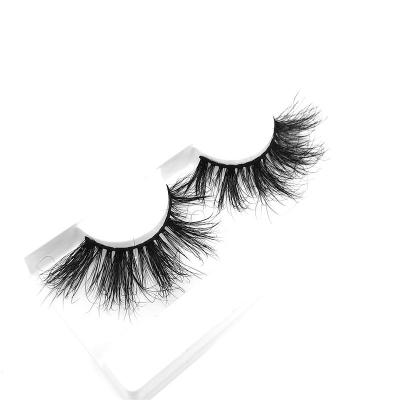 China Luxury 3d False Eyelashes 25mm Mink Lashes Dramatic 27mm Private Label 5D Natural Fluffy Mink Cotton Strip for sale