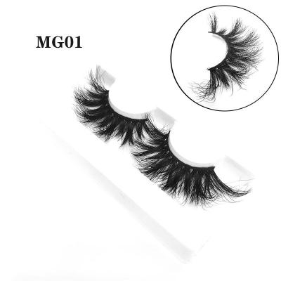 China New Arrival Customer Logo Fluffy Dramatic Look Private Label 25mm Natural Full 27mm 3D 5D 8D Mink Eyelashes for sale