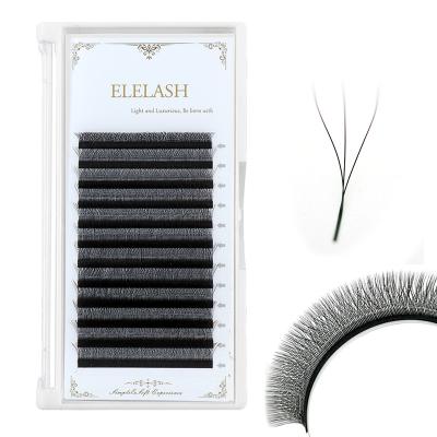 China Factory Price 0.07 C D Curl 3D Natural Effect W Lash Extension Vendor Wholesale Premade Volume Fans Shaped Eyelash Extensions for sale