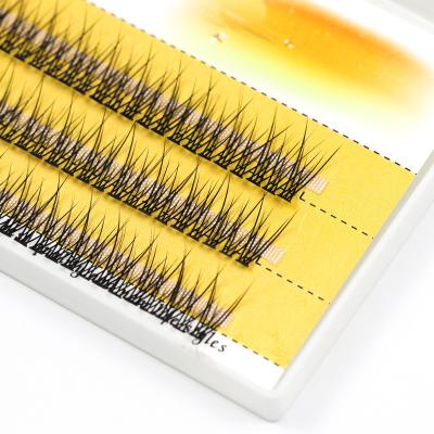 China Natural A/M FORM Fish Tail Eyelash 8mm/10mm/12mm Different Premade Fans Eyelash Extensions for sale