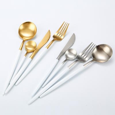 China Customized Sustainable Stainless Steel Flatware Set With Logo Knife Fork Spoon Set Stainless Steel Cutlery Set for sale