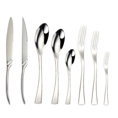 China KAYA Mirror Polish Full Stainless Steel Sustainable Silver Cutlery Set for sale