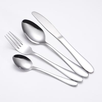 China Sustainable Hot Sale Stainless Steel Mirror Polish Flatware Set Dinnerware Stainless Steel Utensils Set for sale