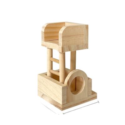 China Newest Sustainable Hot Sale Hamster Wooden Toys Cage Small Hamster Sleeping House for sale