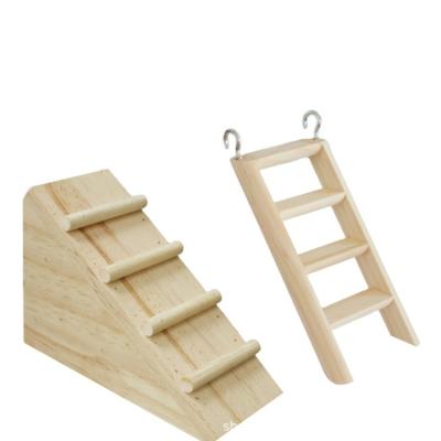 China Sustainable Manufacturer Price Movable Hamster Wooden Climbing Ladder for sale