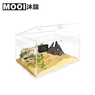 China Transparent Acrylic Reptile Box Pet Combination Stocked Reptile Breeding Acrylic Box for sale