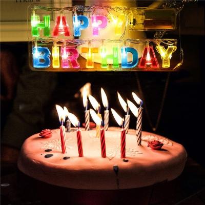 China Happy Birthday Light Happy Birthday Led Fairy Lamp Ulang Tahun Deco String Birthday Birthday Decoration Theme Places Happy Birthday Lights for sale