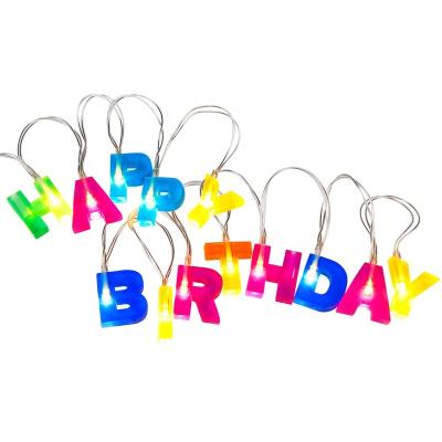 China Happy Birthday Happy Birthday Decoration Set Happy Birthday Banner Lights Led Letters Light for sale