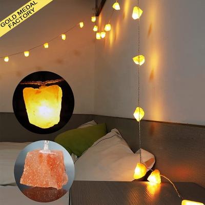 China Natural Rock Crystal Himalayan Salt Lamp From Pakistan Salt Lamps String Night Lights LED Post-Modern Himalayan Christmas Fairy Decoration for sale