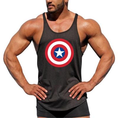 China Custom Men's Workout Tank Top Sports Singlet Anti Shrink Printing Gym Singlet for sale