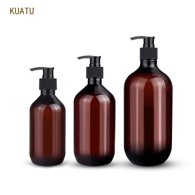 China Factory Wholesale 300ml 500ml 750ml Pet Plastic Material Shampoo And Conditioner Body Cosmetic Wash Bottle for sale