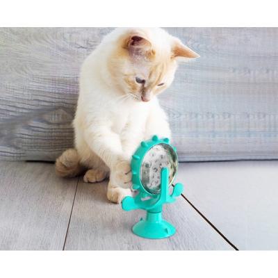 China New 2021 Viable Cat Toy Rotating Windmill Funnel Pet Interactive Supplies Wholesale Customization Available for sale