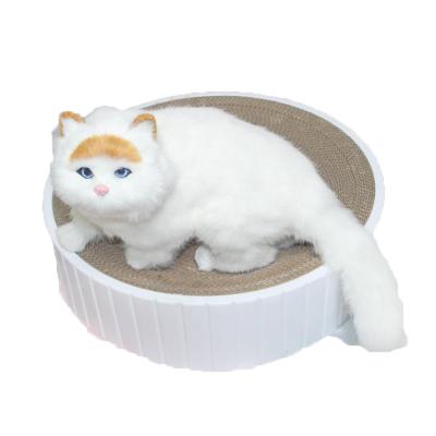 China Viable Pet Corrugated Newspaper Dispensing Tour Form Cat Scratching Board High Density Cat Nest Replaceable and Dismountable Bowl Shaped for sale