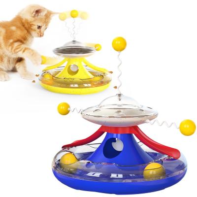 China Viable Hot Products Pet Carousel Leak Food Toys Cat Interactive Teaser Ball for sale