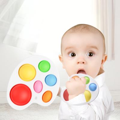 China New Hot Selling Silicone Children's Hand Pressed Gripper Toys Infants and Toddlers Fun Teething Silicone Toys for sale