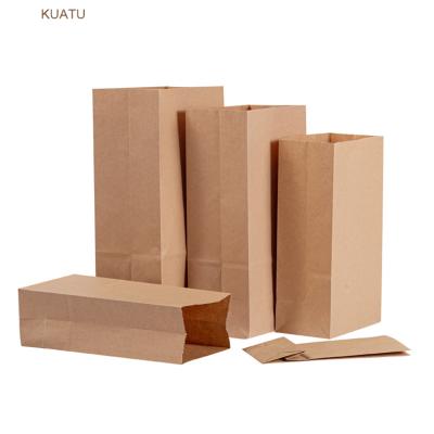 China High Quality Food Square Bottom Kraft Oilproof Paper Bags For Food Packaging for sale