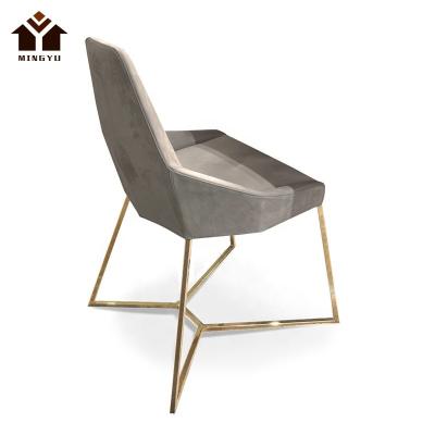 China Modern Simple Design Stainless Steel Legs Dining Chairs With Back Support Leisure Chair Fancy Restaurant Chair for sale