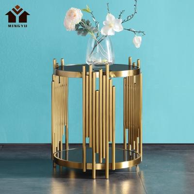 China Tempered Glass Modern Simple Marble Black Side Table Style Design End Table Decorative Luxury Living Room Furniture for sale