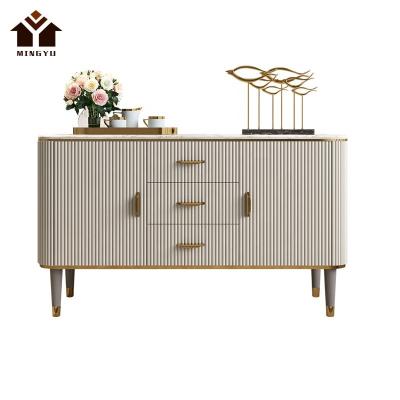 China Modern Living Room Wood Console Table Customize Drawers Height Color Cabinet Stainless Steel Legs Chest White for sale