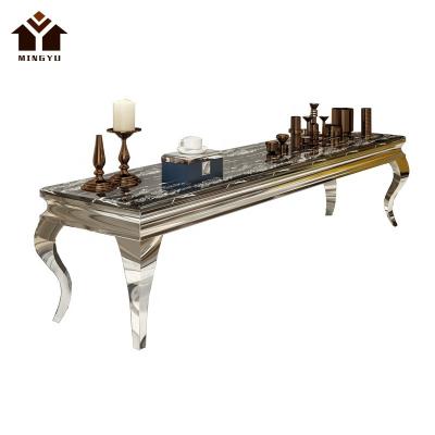 China Modern Silver TV Stand Gold Customization Royal Luxury Top Selling Arabic Style Marble Stainless Steel TV Cabinet for sale