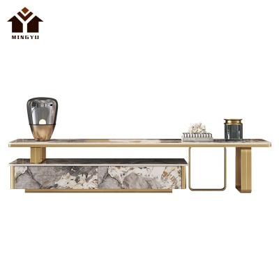 China Modern Simple Style Living Room Furniture Sectional TV Stand With Drawer Storage Function Stone Good Quality TV Bench for sale