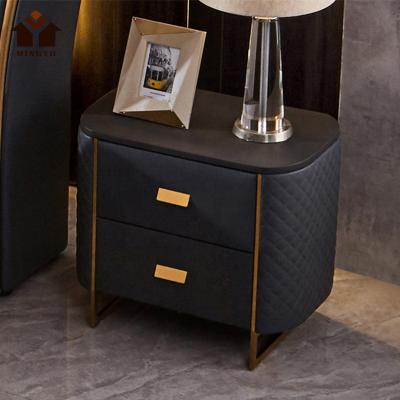 China Sensitive Hot French Modern Hot Sale Apartment Nightstand Nightstand Storage Display Stand Latest Design Nightstand for sale