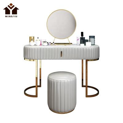 China Factory Directly Modern Dresser Dressing Table Modern Premium Quality Mirrored Stool Set Fashionable Assembly Cosmetic Table for sale