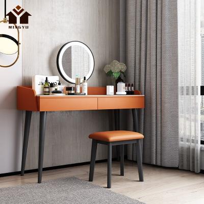 China Modern Home Decoration Vanity Hair Mirrored Dresser Wood Framed Nordic Bedroom Exquisite Effect Large LED Mirrors Tocador for sale