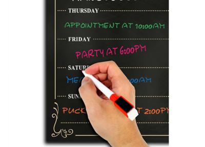 China Dry Erase Chalkboard Magnetic Weekly Planner, Kitchen Fridge Magnet Calendar for sale