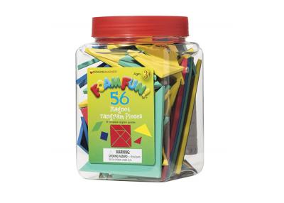 China Non Toxic Materials Fun Magnet Tangrams , Fridge Magnet Puzzle 5mm EVA Set Of 56 for sale