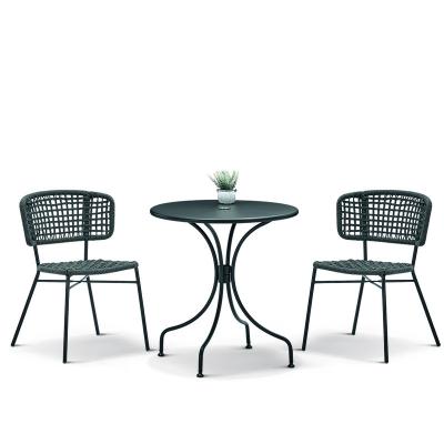 China Weather Resistant High Quality Hot Sale Cafe Chairs And Table Set Outdoor Indoor Garden Furniture for sale