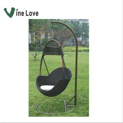 China Eco-Environmently High Quality Modern Design Outside Cafe Garden Furniture Waterproof Swing Chair for sale