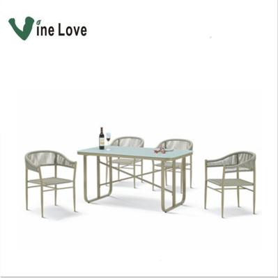 China New Style Morden Style Outdoor Furniture Garden Patio Chair and Table Top-selling Cheap Comfortable High Quality Outdoor Fashion Dining Set for sale