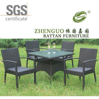 China Wholesale Handweaved Endurance Modern Rattan Furniture Set Dining Table And Chair for sale