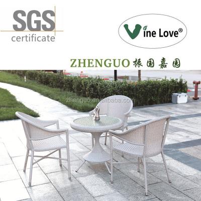 China White Resistance Modern And Hot Selling PE Rattan , Metal Steel Frame Dining Chairs for sale