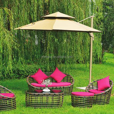 China Modern Hand-Woven Outdoor Rattan Garden Sofa Set for sale