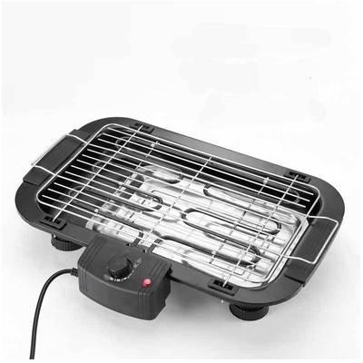 China Easily Assembled Household Electric BBQ Grill Pot Smokeless Rack Pan Indoor BBQ Spits Machine Easy BBQ for sale