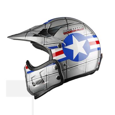 China Retro Face Helmet Fiberglass Motorcycle Handmade 3/4 Open Face Motorcycle Helmet for sale