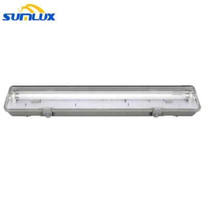 China Warehouse parking lot lamp CE RoHS IP65 body 2ft 3ft 4ft 5ft G13 2x18w anti-corrosion waterproof waterproof light fixture for sale