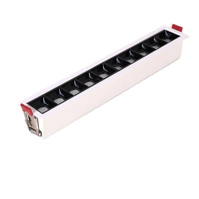 China Modern Linear Wall Washer Light 10W 20W 15w Black Linear Spotlight 5 Heads 10 Heads 15 Heads Grill Light for sale